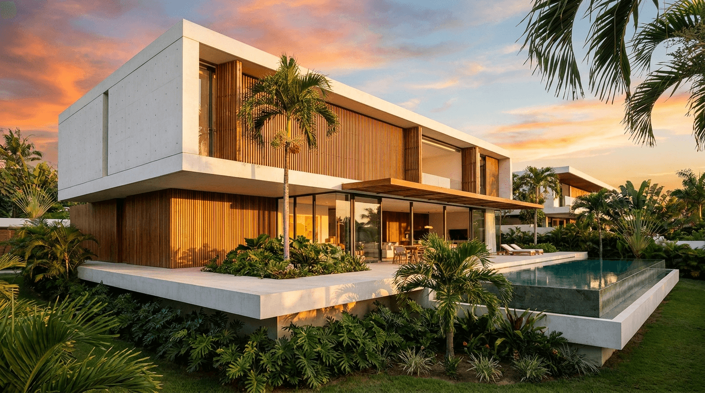 A completed MATCKON modern villa in Accra